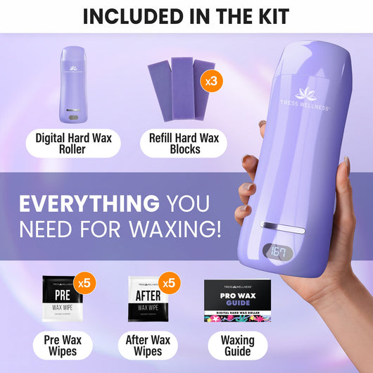 Hard Wax Roller Kit | No-Strip Hair Removal Kit for Full Body