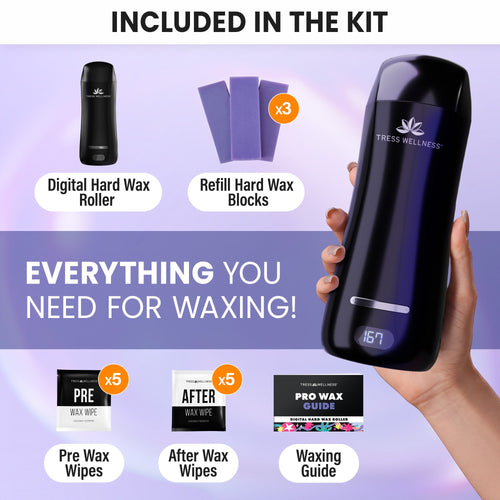 Hard Wax Roller Kit | No-Strip Hair Removal Kit for Full Body